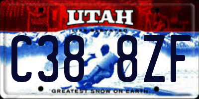 UT license plate C388ZF