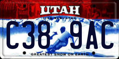 UT license plate C389AC