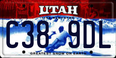 UT license plate C389DL
