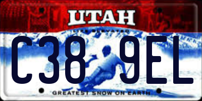 UT license plate C389EL