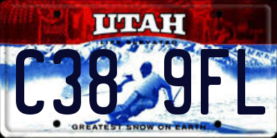 UT license plate C389FL