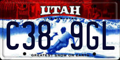 UT license plate C389GL