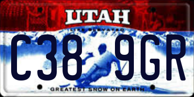 UT license plate C389GR