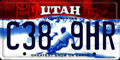 UT license plate C389HR