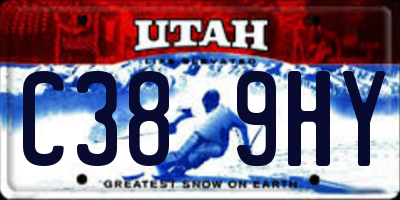 UT license plate C389HY