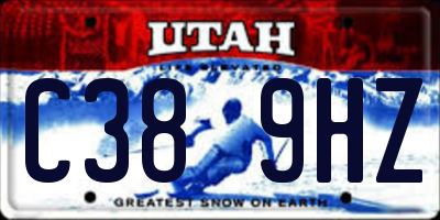 UT license plate C389HZ