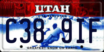 UT license plate C389IF