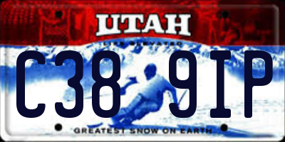 UT license plate C389IP