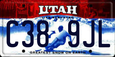 UT license plate C389JL