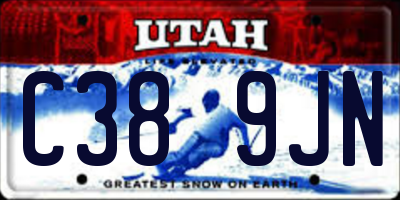 UT license plate C389JN