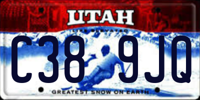 UT license plate C389JQ