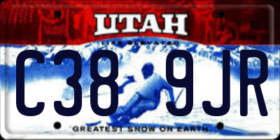 UT license plate C389JR