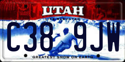 UT license plate C389JW