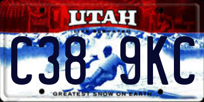 UT license plate C389KC