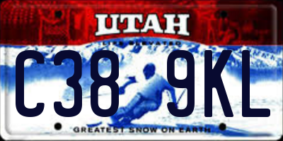 UT license plate C389KL
