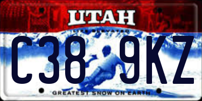 UT license plate C389KZ