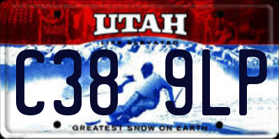 UT license plate C389LP