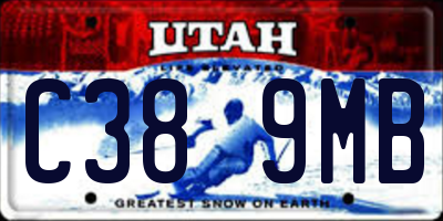 UT license plate C389MB