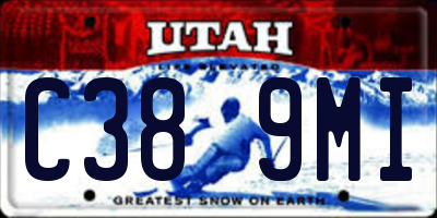 UT license plate C389MI