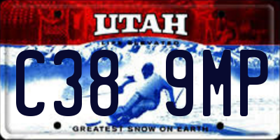 UT license plate C389MP