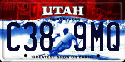 UT license plate C389MQ