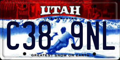 UT license plate C389NL