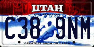 UT license plate C389NM