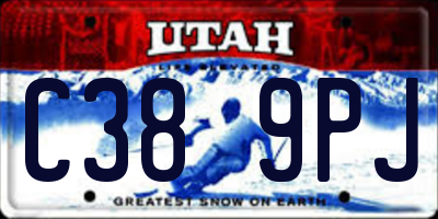 UT license plate C389PJ