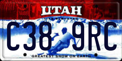 UT license plate C389RC