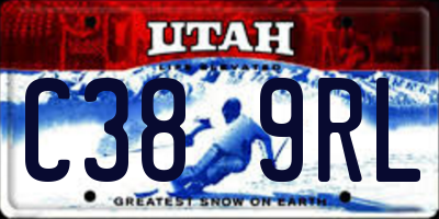 UT license plate C389RL