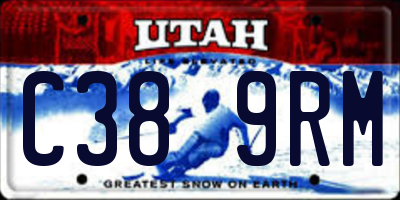 UT license plate C389RM