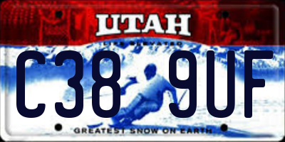 UT license plate C389UF