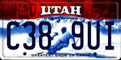 UT license plate C389UI
