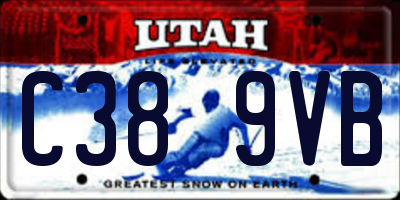 UT license plate C389VB