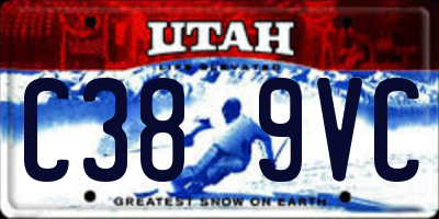 UT license plate C389VC