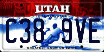 UT license plate C389VE
