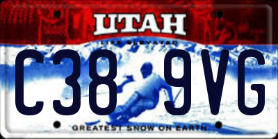 UT license plate C389VG