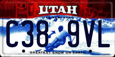 UT license plate C389VL