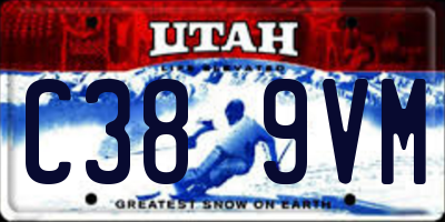 UT license plate C389VM