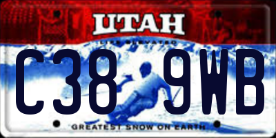 UT license plate C389WB