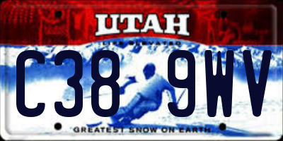 UT license plate C389WV