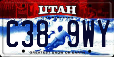 UT license plate C389WY