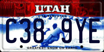 UT license plate C389YE