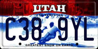 UT license plate C389YL