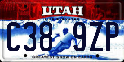 UT license plate C389ZP