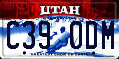 UT license plate C390DM