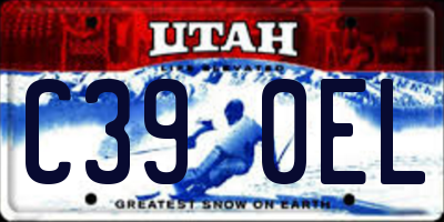 UT license plate C390EL