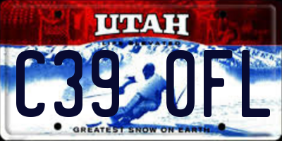 UT license plate C390FL