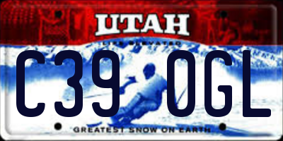 UT license plate C390GL