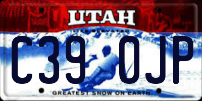 UT license plate C390JP